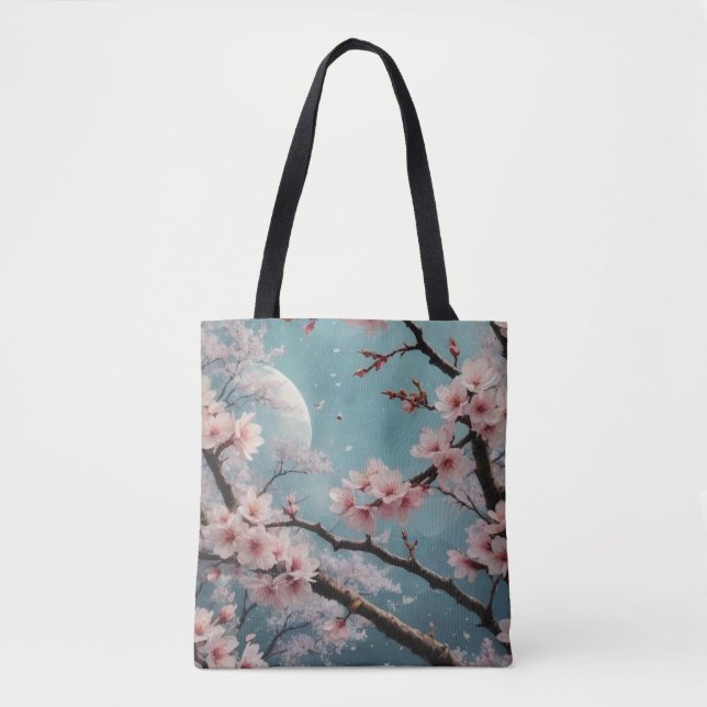 Tote Bag Cerisiers en fleurs enchantés  (Devant)