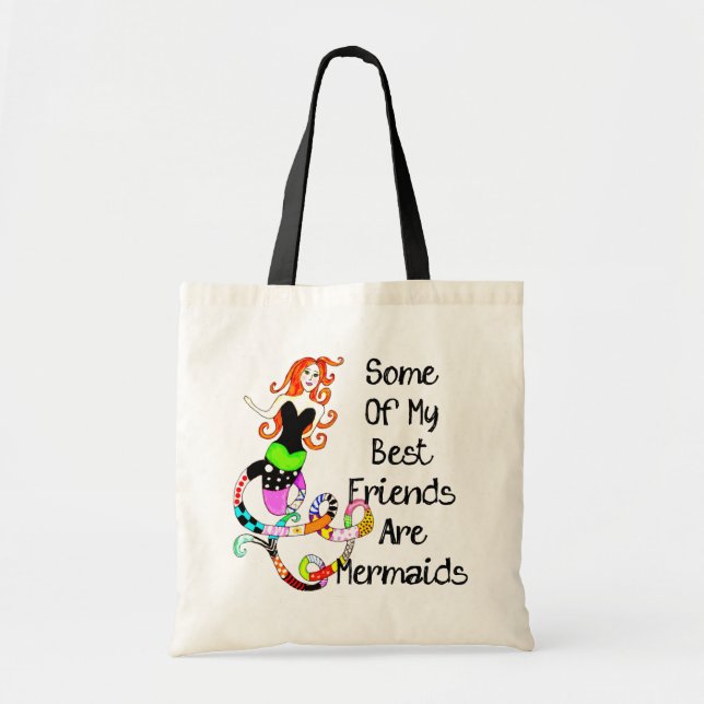 Tote Bag Certains de mes meilleurs amis sont des sirènes (Devant)