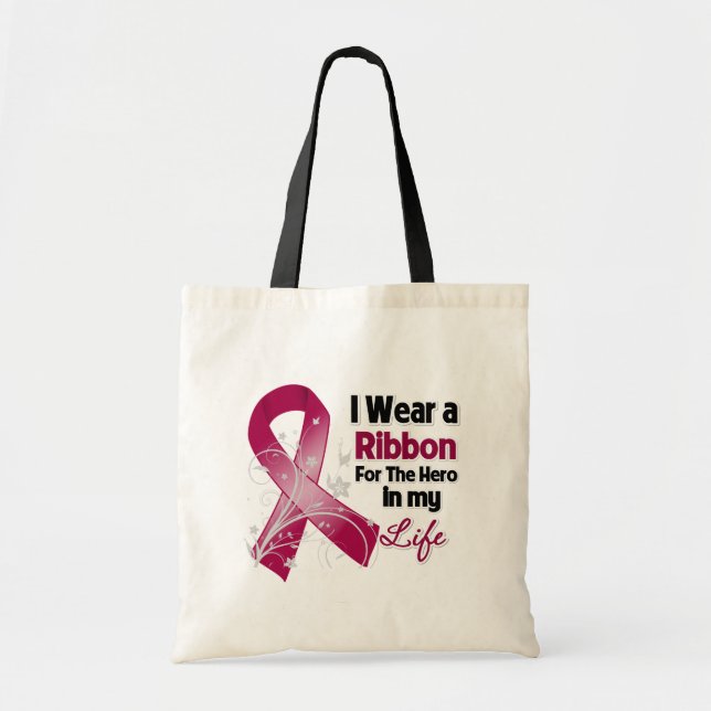 Tote Bag Cerveau Aneurysm Ribbon Hero dans ma vie (Devant)