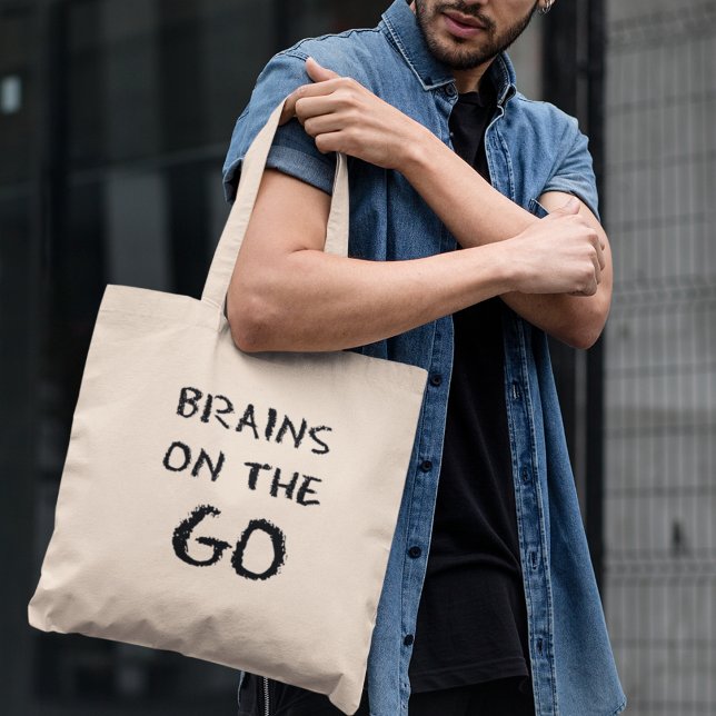 Tote Bag Cerveaux sur le Go Stylish Enseignant Diplômé (Get yours today and add a touch of intellect to your everyday style.)