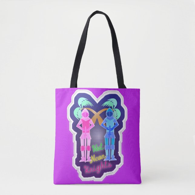Tote Bag Ces Chevaliers De Neon Chaud (Devant)