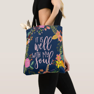 Tote Bag C'Est Bien Avec Mon Âme, Mon Hymne, La Bible, Cita