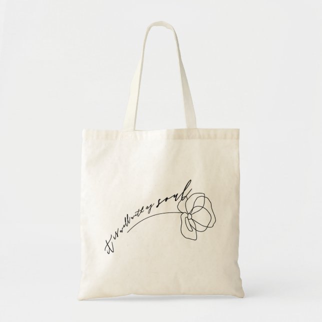 Tote Bag C'est bien avec My Soul Floral (Devant)
