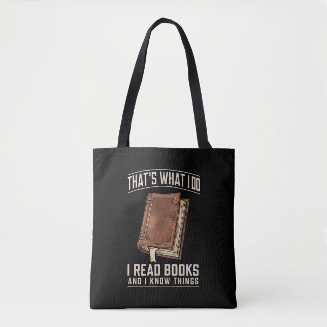 Tote Bag C'est ce que je fais Je lis des livres et je sais  (Devant)