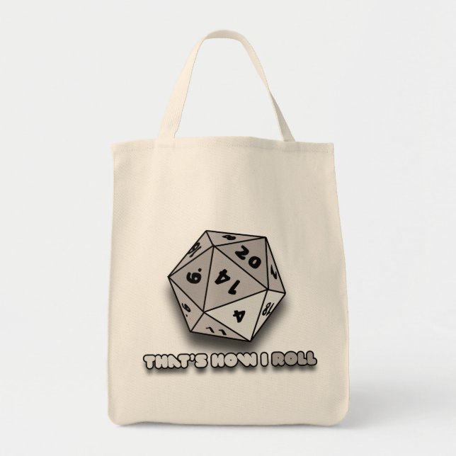 Tote Bag C'est comme ça que je fais rouler d20 (Devant)