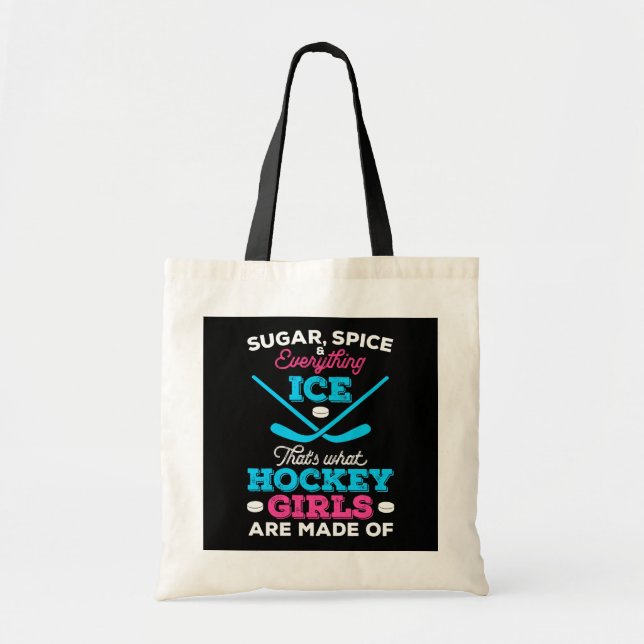 Tote Bag C'est de ça que les filles de hockey sont faites (Devant)
