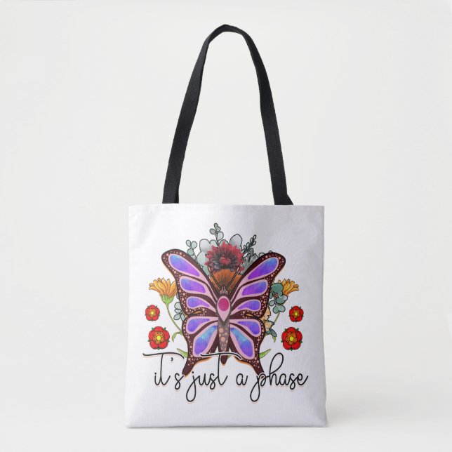 Tote Bag C'est juste une phase Butterfly Inspirational Cita (Devant)