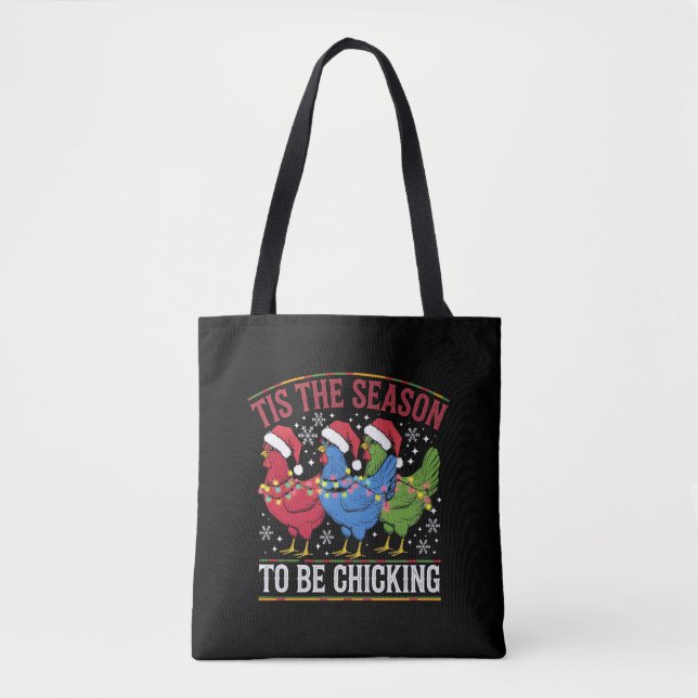 Tote Bag C'Est La Saison Pour Choisir Noël Poulet Occidenta (Devant)