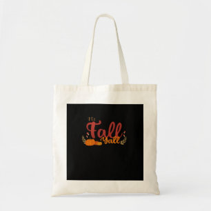 Tote Bag C'est l'automne, citrouilles et champignons, autom