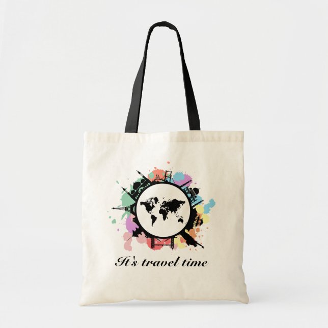 Tote Bag C'est le temps de déplacement (Devant)