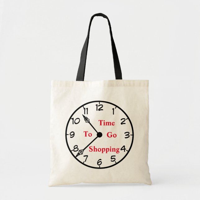 Tote Bag C'est L'heure De Faire Les Courses (Devant)