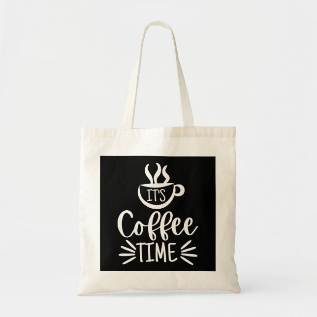 Tote Bag C'est l'heure du café (Devant)