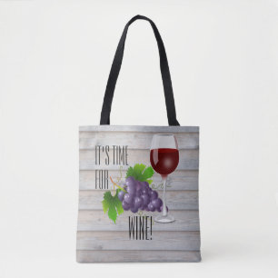 Tote Bag C'est l'heure ou le vin !