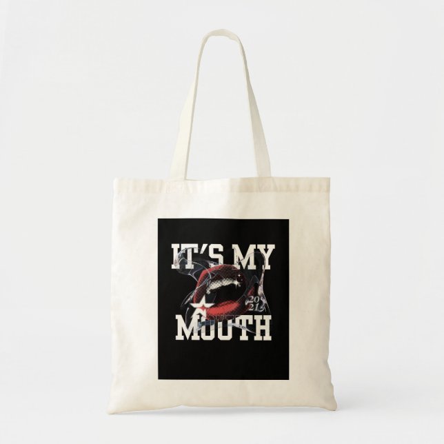 Tote Bag C'est ma bouche" - Conception drôle et confiante (Devant)