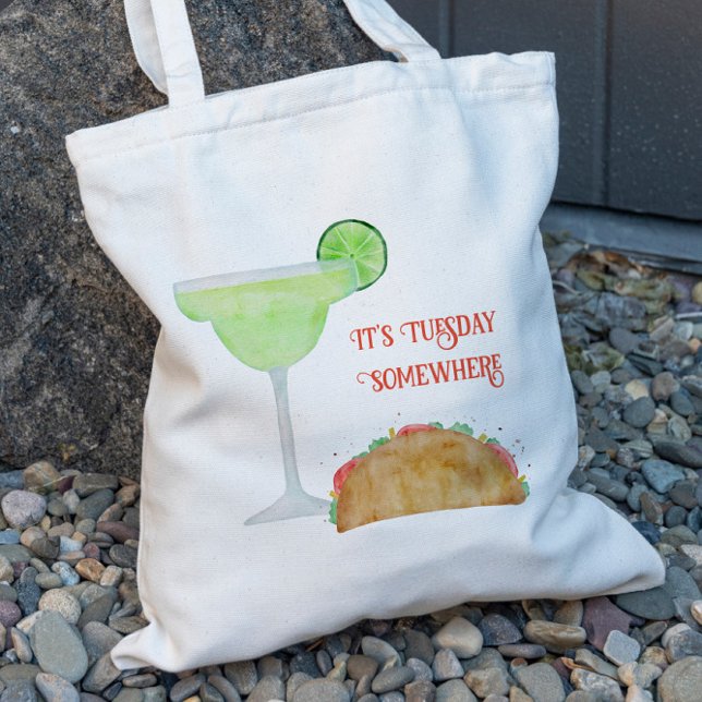 Tote Bag C'est mardi Somewhere Taco & Margarita Tequila (Créateur téléchargé)