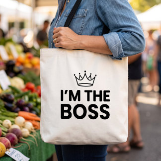 Tote Bag C'est Moi Le Patron Maman Drôle