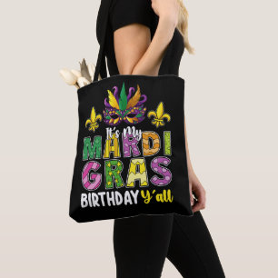 Tote Bag C'est mon anniversaire Mardi Gras à tous fête Carn