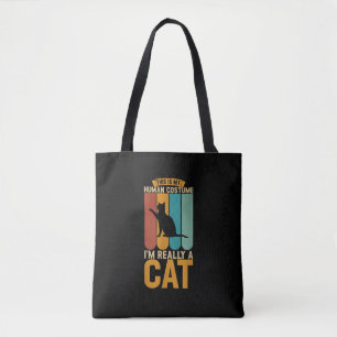 Tote Bag C'est mon costume humain je suis vraiment un chat