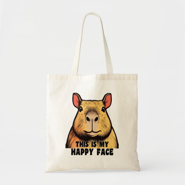 Tote Bag C'est mon joyeux visage - Capybara (Devant)