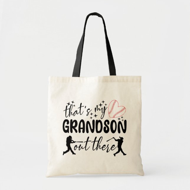 Tote Bag C'est mon petit-fils là-bas Citations drôles de gr (Devant)