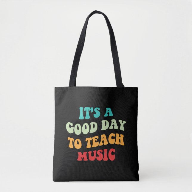 Tote Bag C'est un bon jour pour apprendre la musique I (Devant)
