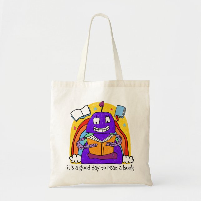 Tote Bag "C'est une bonne journée pour lire un livre" Lectu (Devant)