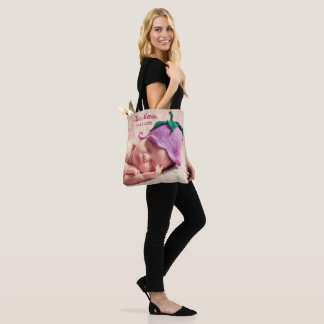 Tote Bag C'est une fille Baby shower rose personnalisée