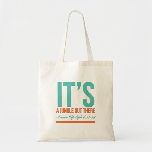 Tote Bag C'est une jungle là-bas (Devant)