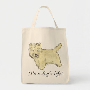 Tote Bag C'est une vie de chien drôle mignon Humour de slog