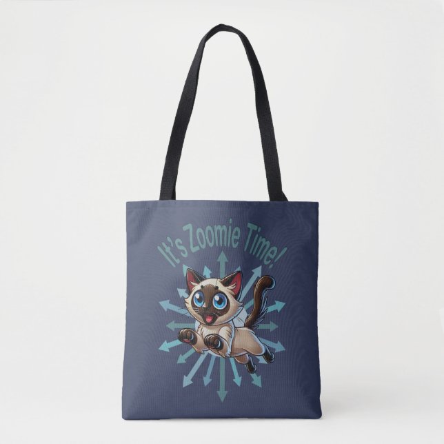 Tote Bag C'est Zoomie Time Siamese Chat (Devant)