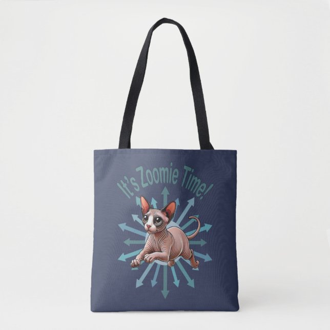 Tote Bag C'est Zoomie Time Sphynx Cat (Devant)