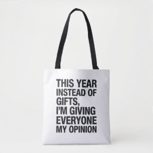 Tote Bag Cette année au lieu d'un cadeau je donne à tout le