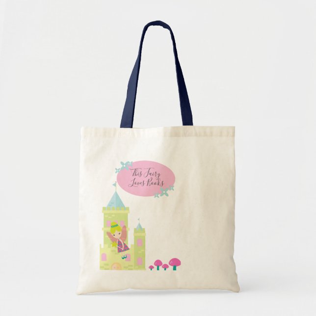 Tote Bag Cette bibliothèque de fées aime les livres (Devant)