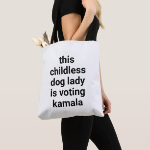 Tote Bag Cette dame de chien sans enfant vote coutume kamal