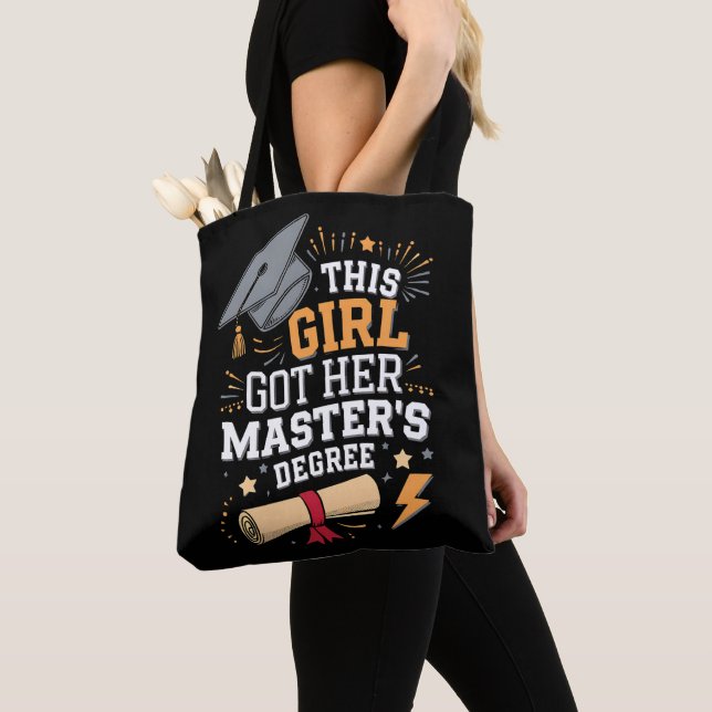 Tote Bag Cette fille a obtenu son diplôme de master (De près)