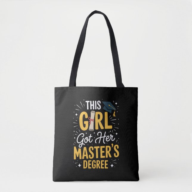 Tote Bag Cette fille a obtenu son diplôme de master diplômé (Devant)