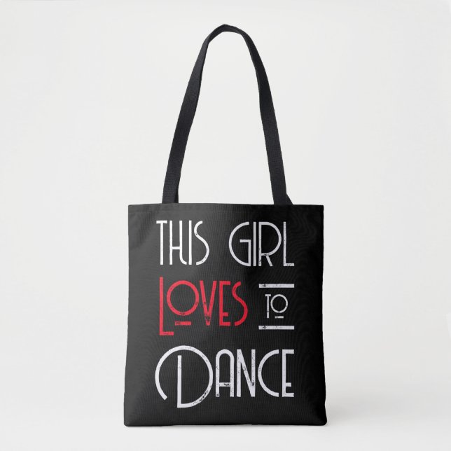 Tote Bag Cette Fille Aime Danser (Devant)
