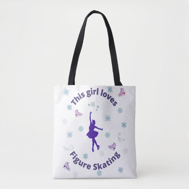 Tote Bag Cette Fille Aime Le Patinage Artistique (Devant)