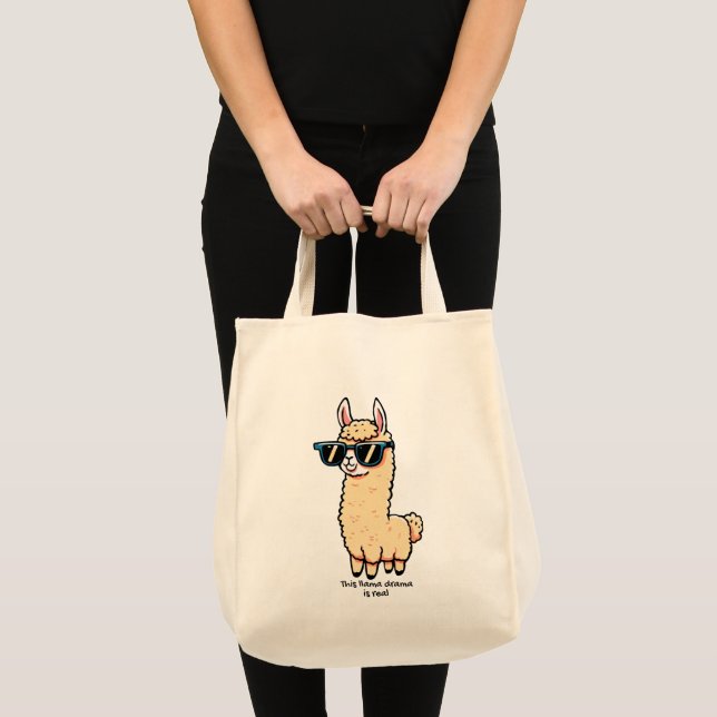 Tote Bag Cette Llama Drama est vraiment une pose bizarre da (Devant (produit))