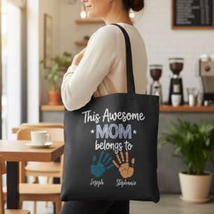 Tote Bag Cette Maman Géniale Appartient à Handprint Mom