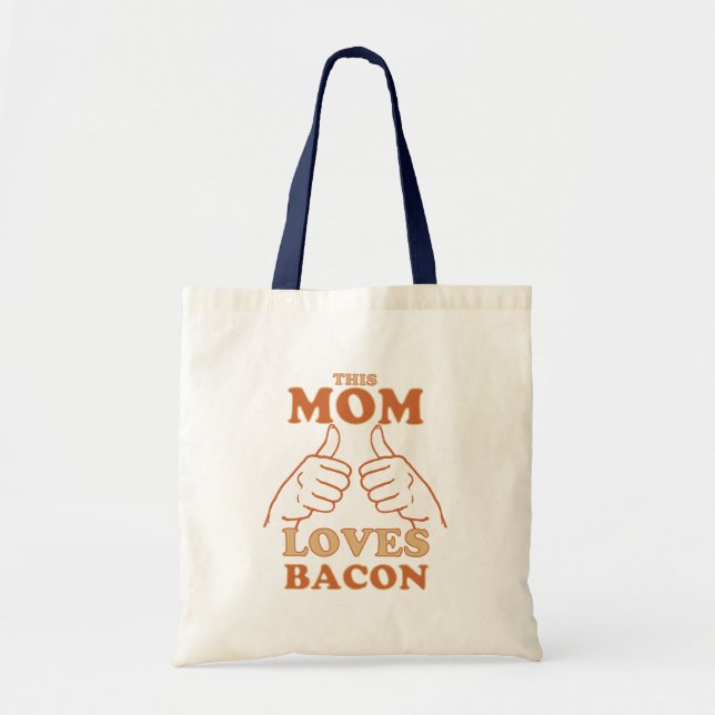 Tote Bag Cette MOM aime Bacon Mère's Day Idée cadeau (Devant)