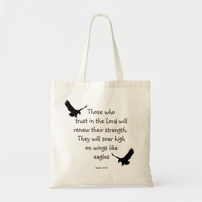 Tote Bag Ceux qui font confiance au Seigneur Écriture Inspi (Devant)
