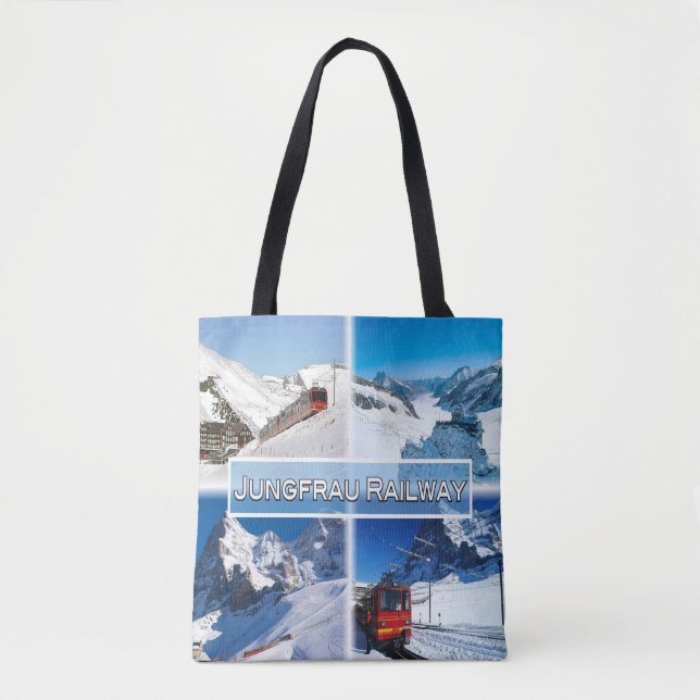 Tote Bag CH Suisse - Chemin de fer Jungfrau (Devant)