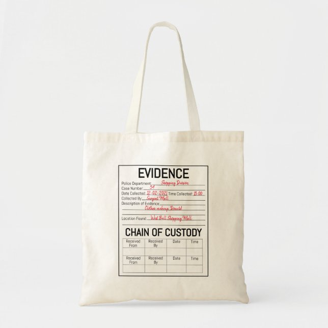 Tote Bag Chaîne de preuves chaîne de détention crime jeu de (Devant)