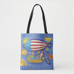 TOTE BAG CHAÎNES ET SOURIS HISS N'FITZ EN 4 JUILLET ZEPPELI