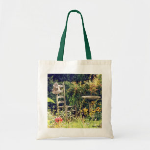 Tote Bag 'Chaise avec Casquette dans le jardin' Budget Canv