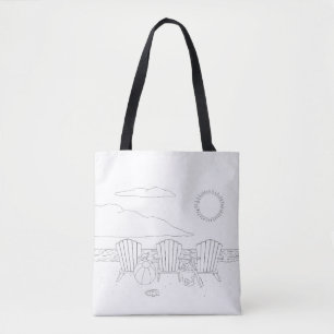 Tote Bag Chaises de plage Couleur adulte Fourre-tout complè