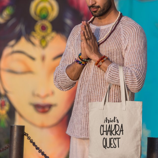 Tote Bag Chakra Quest Personnalisé Yoga Meditation Boho (Shop now and embrace the essence of mindfulness!)