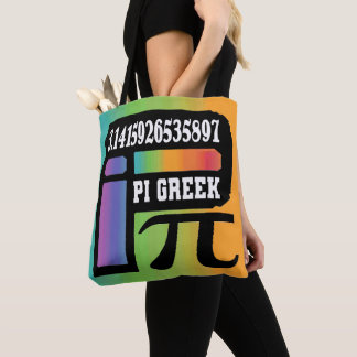 TOTE BAG CHAKRAS COLORÉ FUNNY MATH PI LETTRE GRECQUE SYMBOL