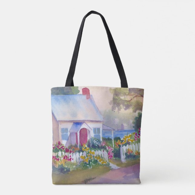 Tote Bag Chalet Monhegan en été (Dos)